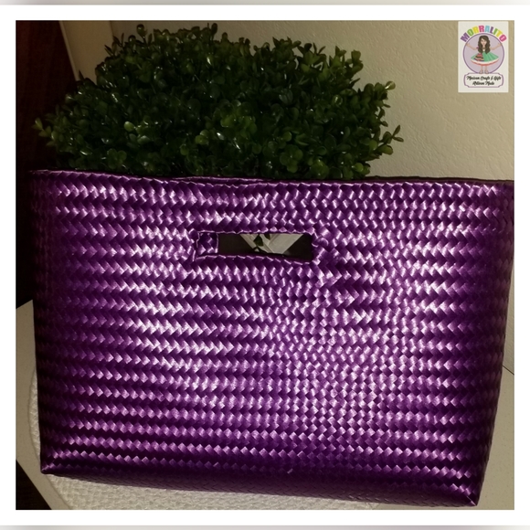 Purple Woven Clutch - Picture 1 of 3